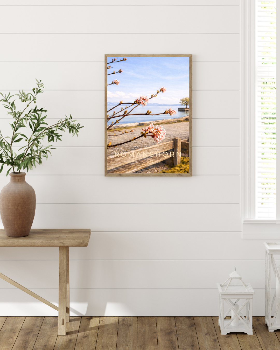 A4 Deko-Print Romanshorn Frühling – im Bilderrahmen als Wanddekoration